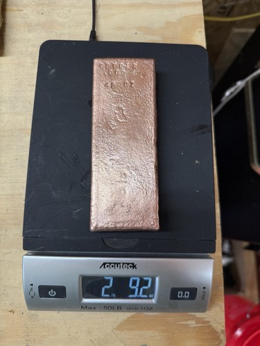 Copper bar ingot 9oz - bar/ingot, lb
